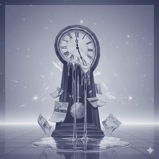 A clock melting at the thought of working with dates and timezones