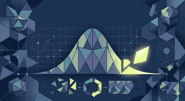 A graph showing a normal distribution with a twist